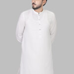 Embrace timeless sophistication with the Classic White Shalwar Kameez – Premium Edition by Grace One Tailors. Designed for men who appreciate clean, elegant style, this piece is perfect for formal gatherings, religious occasions, or everyday refined wear. Crafted from high-quality wash & wear fabric, it offers a soft, breathable, and wrinkle-resistant finish, ensuring all-day comfort without compromising on style. The crisp white color symbolizes purity and grace, while the precise tailoring provides a sharp, polished look suitable for any setting. The straight-cut kameez features premium buttons and a versatile design, paired with a tailored-fit shalwar for maximum comfort. This versatile outfit is an essential wardrobe staple that can be styled with waistcoats or jackets for a complete festive or formal look.